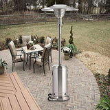 2 Set Patio Heater 48,000 BTU, Stainless Steel Outdoor Heater, Standing Propane Heater with Wheels for Moving,2 Pack