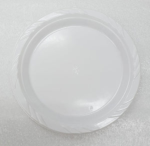 9" Plastic White Plates Carton (1, 000 pieces)