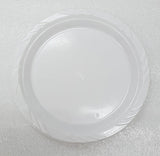 9" Plastic White Plates Carton (1, 000 pieces)