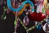 Saint Mossi Modern Contemporary Elegant K9 Crystal Glass Chandelier Pendant Ceiling Lighting Fixture – 5 Lights, Colorful Painted