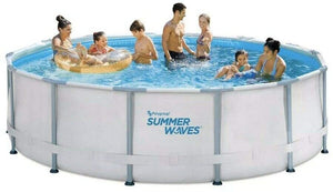 Summer Waves 14ft Elite Frame Pool with Filter Pump, Cover, and Ladder