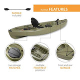 Lifetime Tamarack Angler 100 Fishing Kayak (Paddle Included) 381