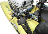 Perception Outlaw 11.5 | Sit on Top Fishing Kayak | Fold Away Lawn Chair Seat | 4 Rod Holders | Integrated Tackle Trays | 11' 6"