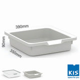 Kiskreo Low Drawer Bundle Set White with Lid