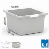 Kiskreo Low Drawer Bundle Set White with Lid