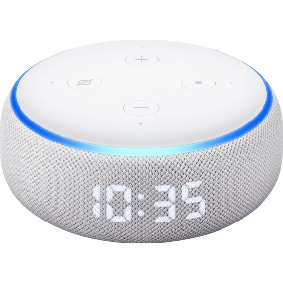 Amazon Echo Dot (3rd Gen) with Clock – Sandstone