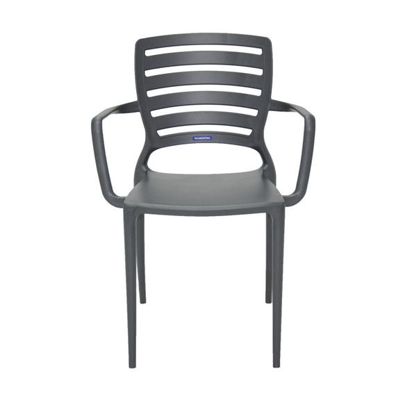Sofia Armchair Horizontal Backrest Graphite