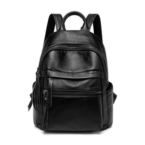 Ladies Backpack in Lychee Pattern Pu Leather