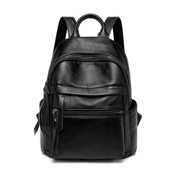 Ladies Backpack in Lychee Pattern Pu Leather