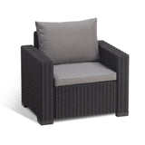 Moorea 5 Seat Garden Lounge Set Graphite