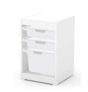 Kiskreo Low Drawer Bundle Set White with Lid