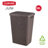 Jute Laundry Hamper 58L Peppercorn