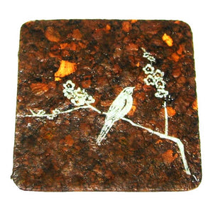 Dark Cork Coaster 4P 95*95*5mm