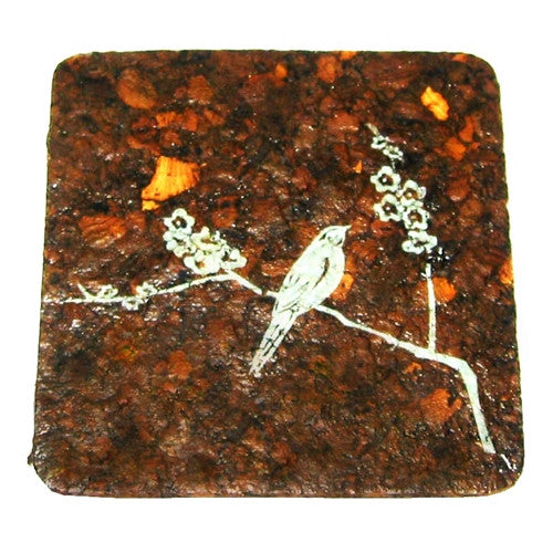 Dark Cork Coaster 4P 95*95*5mm