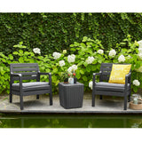 [AS-IS] Delano Outdoor Balcony Set Graphite Display Set