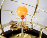 Grand Orrery with 9 planets in brass, stone and oak