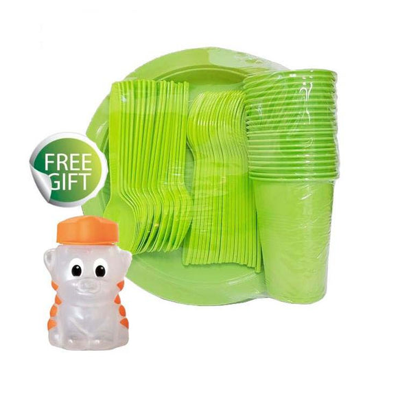 Party Pack (Disposable Partyware set) Green