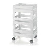 Tidy & Store Organising Cart Trolley Low White