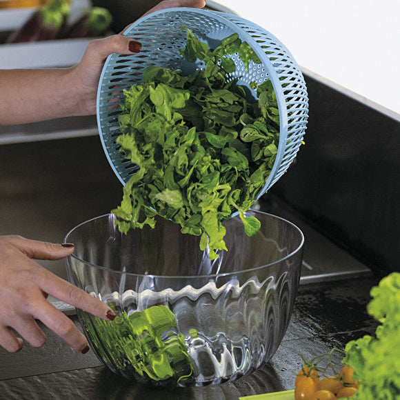 SPIN&STORE Salad spinner with Lid Blue