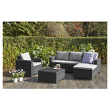 Moorea 5 Seat Garden Lounge Set Graphite