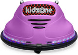 Kidzone DIY Race #00-99 6V Kids Toy Electric Ride On Bumper Car Vehicle Remote Control 360 Spin ASTM-Certified, Purple
