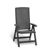 Montreal Folding Recline Garden Chair Graphite