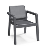 Emily Balcony Outdoor Bench Set Graphite