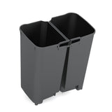 Compatta Recycling Pedal Bin 12L + 12L Grey