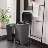 Compatta Recycling Pedal Bin 12L + 12L Grey