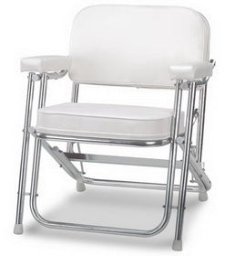 Wise Folding Deck Chair, White Wd120ab-710