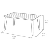 Lima Dining Table 160cm + Tisara Chair Set White