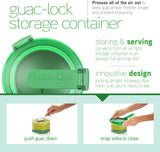 Casabella Guac-Lock 12-24 oz. Guacamole Keeper with Airtight Lid, Clear/Green