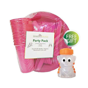 Party Pack (Disposable Partyware set) Pink