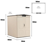 Large Vertical Shed 5 x 6 Feet Sand + Free Assembly