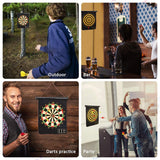 Mixi Magnetic Dart Board for Kids, Outdoor Toys Kids Games Double Sided Dart Board Games Set for Boys with 10 Darts, Best Toys Gifts for Teenage Boys Girls Age 5 6 7 8 9 10 11 12 13 14 15 16 Years