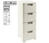 Rattan Style 4 Drawer