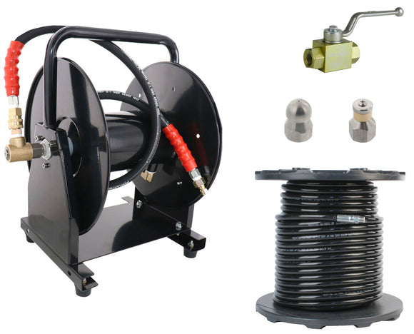 Scheiffer Sewer Jetter Kit – Ball Valve Hose Reel 3/8