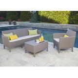 Salemo Triple Sofa Set Cappuccino