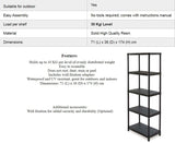 Sigma 15" 5 Tier Open Shelf Black