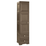 Slim Wardrobe with 3 Shelves + 2 Drawers