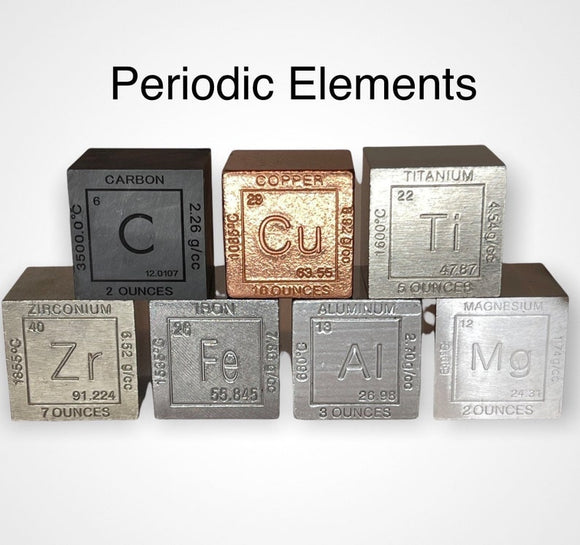 Metal Periodic Element Cubes // Set of 8 Cubes Periodic Table Elements // BEST SELLER // Science Gift // Periodic Table of Elements