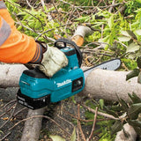 Makita XCU06T 18 Volt 10 Inch 5.0Ah LXT Brushless Top Handle Chain Saw Kit