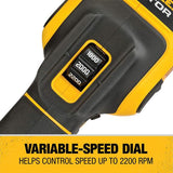 DeWALT DCM849P2 20V MAX XR 7′′ Brushless Cordless Rotary Polisher Kit