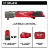 Milwaukee 2564-22 M12 FUEL 12V 3/8′′ Cordless Right Angle Impact Wrench Kit