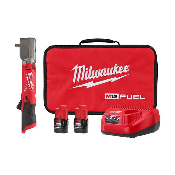 Milwaukee 2564-22 M12 FUEL 12V 3/8′′ Cordless Right Angle Impact Wrench Kit