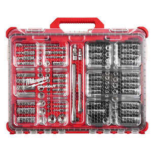Milwaukee 48-22-9486 1/4′′-3/8” Ratchet Socket Set w/ PACKOUT Case – 106pc