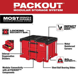 Milwaukee 48-22-8442 PACKOUT 2 Drawer Durable Tool Box w/ 50lbs Capacity