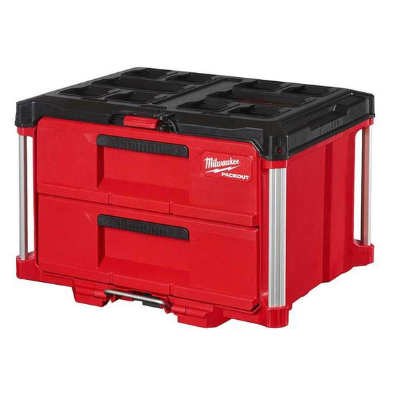 Milwaukee 48-22-8442 PACKOUT 2 Drawer Durable Tool Box w/ 50lbs Capacity
