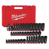 Milwaukee 49-66-7009 SHOCKWAVE 3/8′′ Impact Duty SAE/Metric Socket Set – 43 PC
