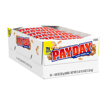 PAYDAY Peanut and Caramel Candy Bars, Bulk Candy (1.85 oz, 24 ct.)